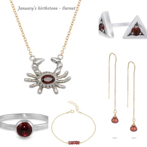 This month's birthstone is garnet.
