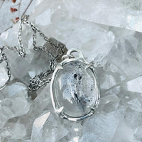 Leith Quicksand Enhydro Quartz Necklace - sterling silver | Aislinn Collection necklace Amanda K Lockrow