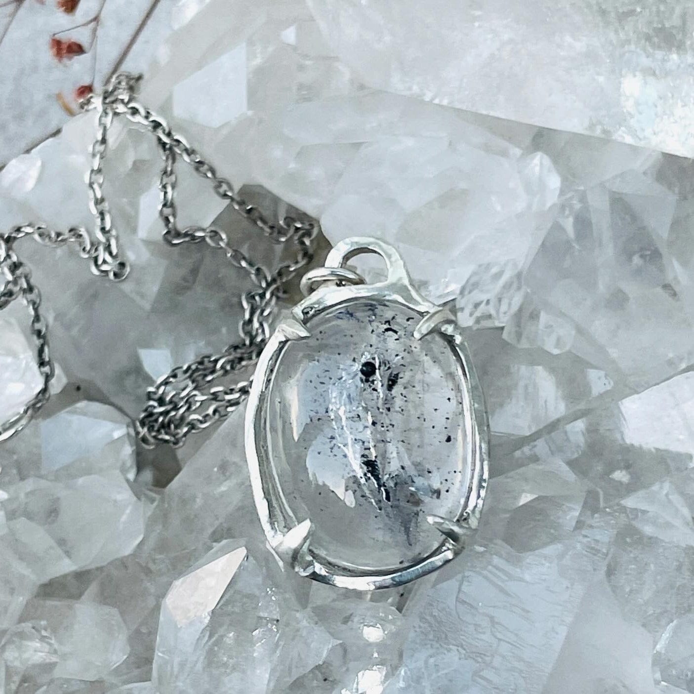 Leith Quicksand Enhydro Quartz Necklace - sterling silver | Aislinn Collection necklace Amanda K Lockrow
