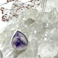 Amethyst Phantom in Quartz Necklace - sterling silver | Aislinn Collection necklace Amanda K Lockrow