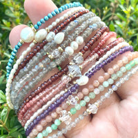 Strung Together Herkimer Diamond Beaded Bracelet - 14k gold filled | Little Rock Collection bracelet Amanda K Lockrow