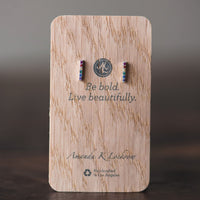 Felicity Rainbow Stud Earrings - 18k gold vermeil earrings Amanda K Lockrow