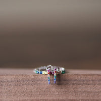 Felicity Rainbow Stud Earrings - sterling silver earrings Amanda K Lockrow