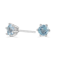 Gemstone Silver Stud Earrings - choose your stone earrings Amanda K Lockrow