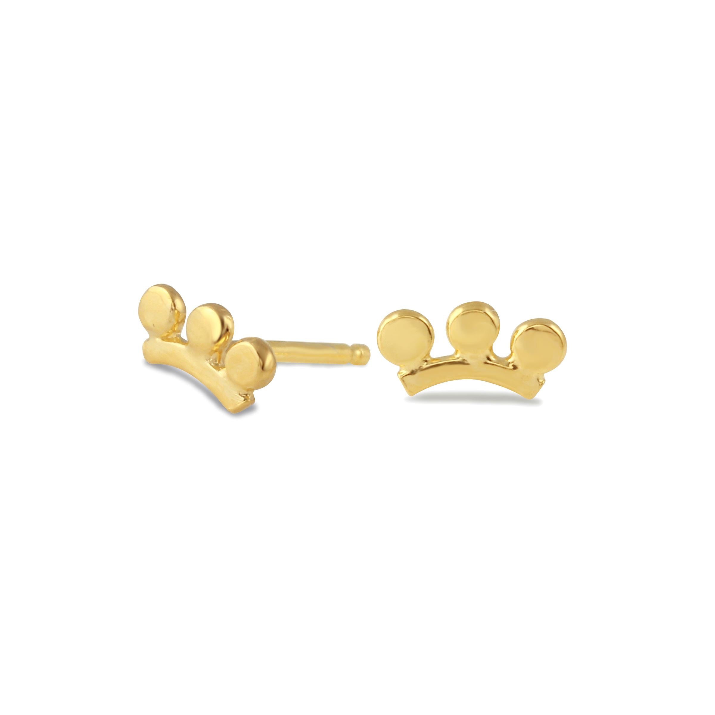 3 Rays Sunrise Studs - 18k gold vermeil | Sunrise Collection earrings Amanda K Lockrow