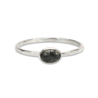 Tourmalinated Quartz Stacking Ring - sterling silver | Petite Collection ring Amanda K Lockrow