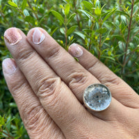 Blue Mica in Quartz Ring - Sterling Silver | Size 7.5 | Aislinn Collection ring Amanda K Lockrow