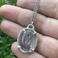 Leith Quicksand Enhydro Quartz Necklace - sterling silver | Aislinn Collection necklace Amanda K Lockrow