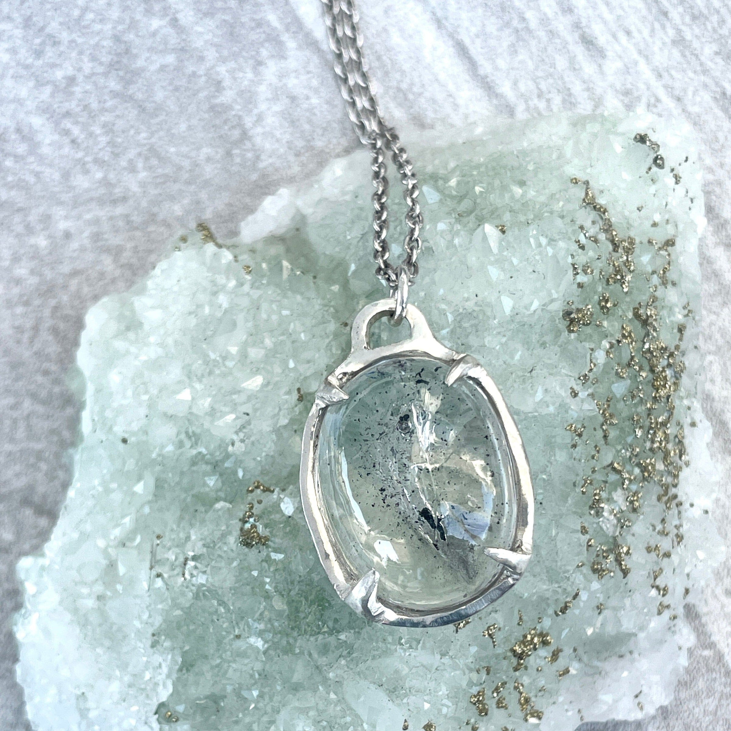 Leith Quicksand Enhydro Quartz Necklace - sterling silver | Aislinn Collection necklace Amanda K Lockrow