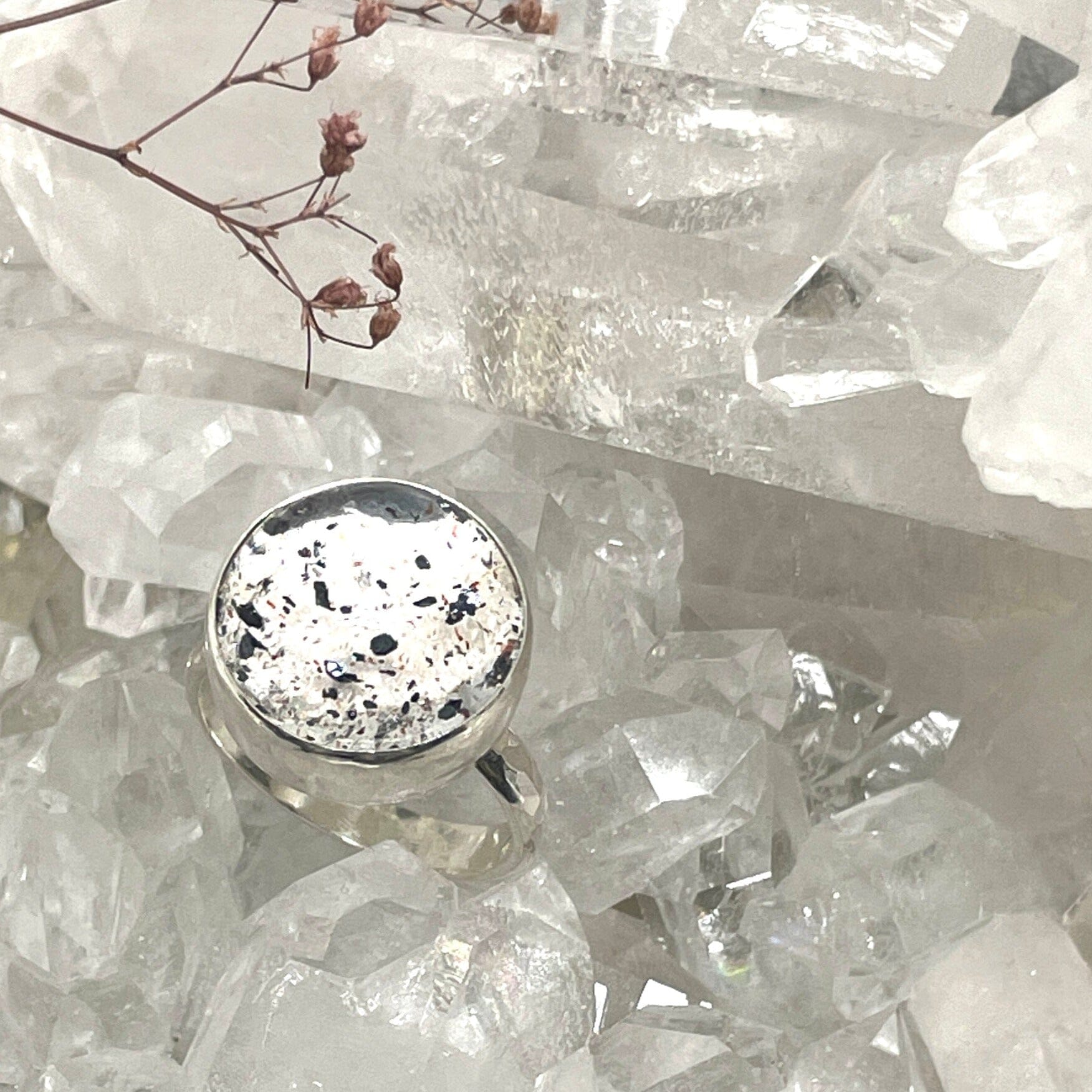 Blue Mica in Quartz Ring - Sterling Silver | Size 7 | Aislinn Collection ring Amanda K Lockrow