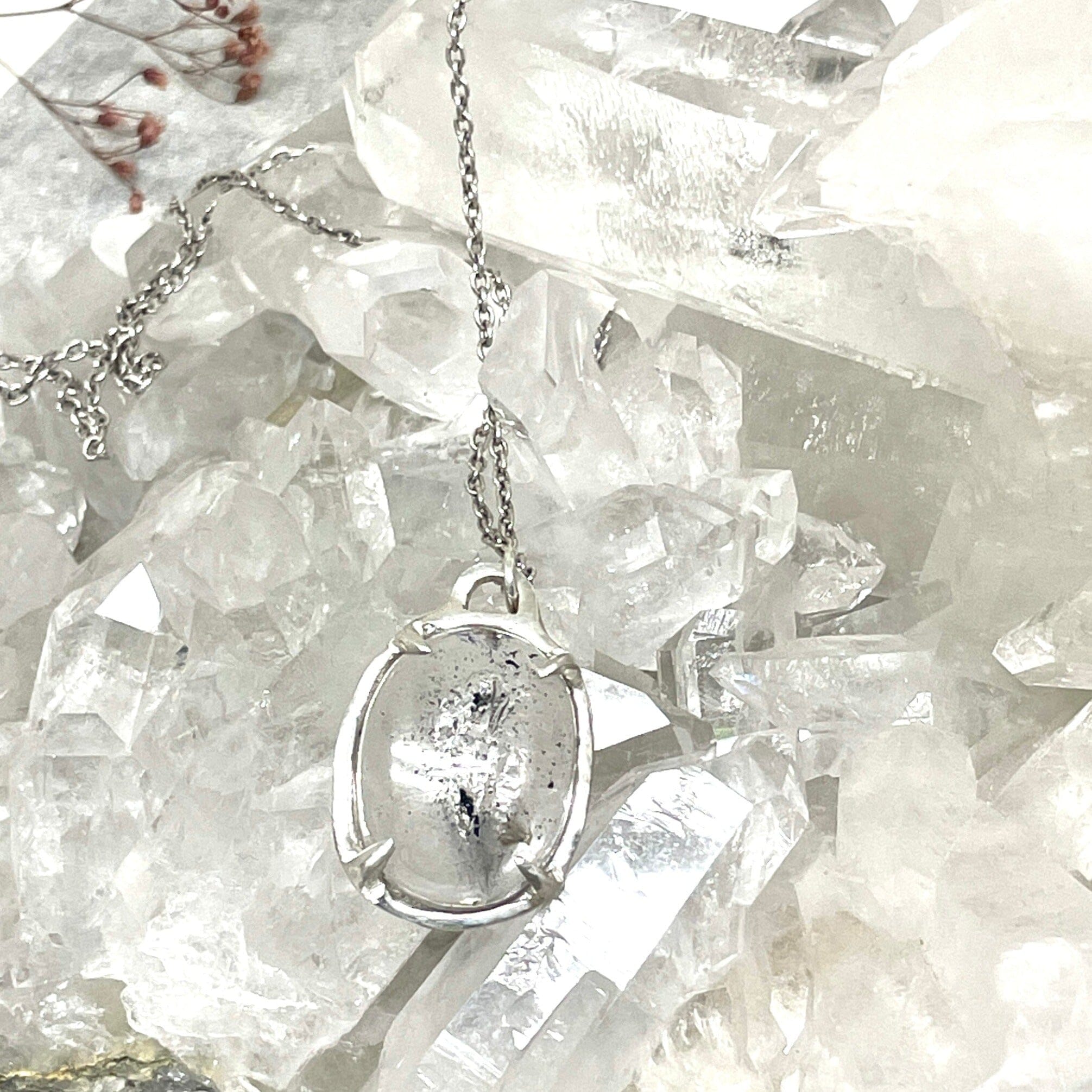 Leith Quicksand Enhydro Quartz Necklace - sterling silver | Aislinn Collection necklace Amanda K Lockrow