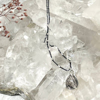 Tourmalinated Quartz Pear Muse Necklace - sterling silver | Aislinn Collection Necklaces Amanda K Lockrow