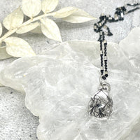 Tourmalinated Quartz Pear Muse Necklace - sterling silver | Aislinn Collection Necklaces Amanda K Lockrow