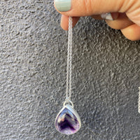 Amethyst Phantom in Quartz Necklace - sterling silver | Aislinn Collection necklace Amanda K Lockrow