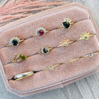 Rainbow Moonstone Diana Ring - 14k gold | Fine Collection ring Amanda K Lockrow