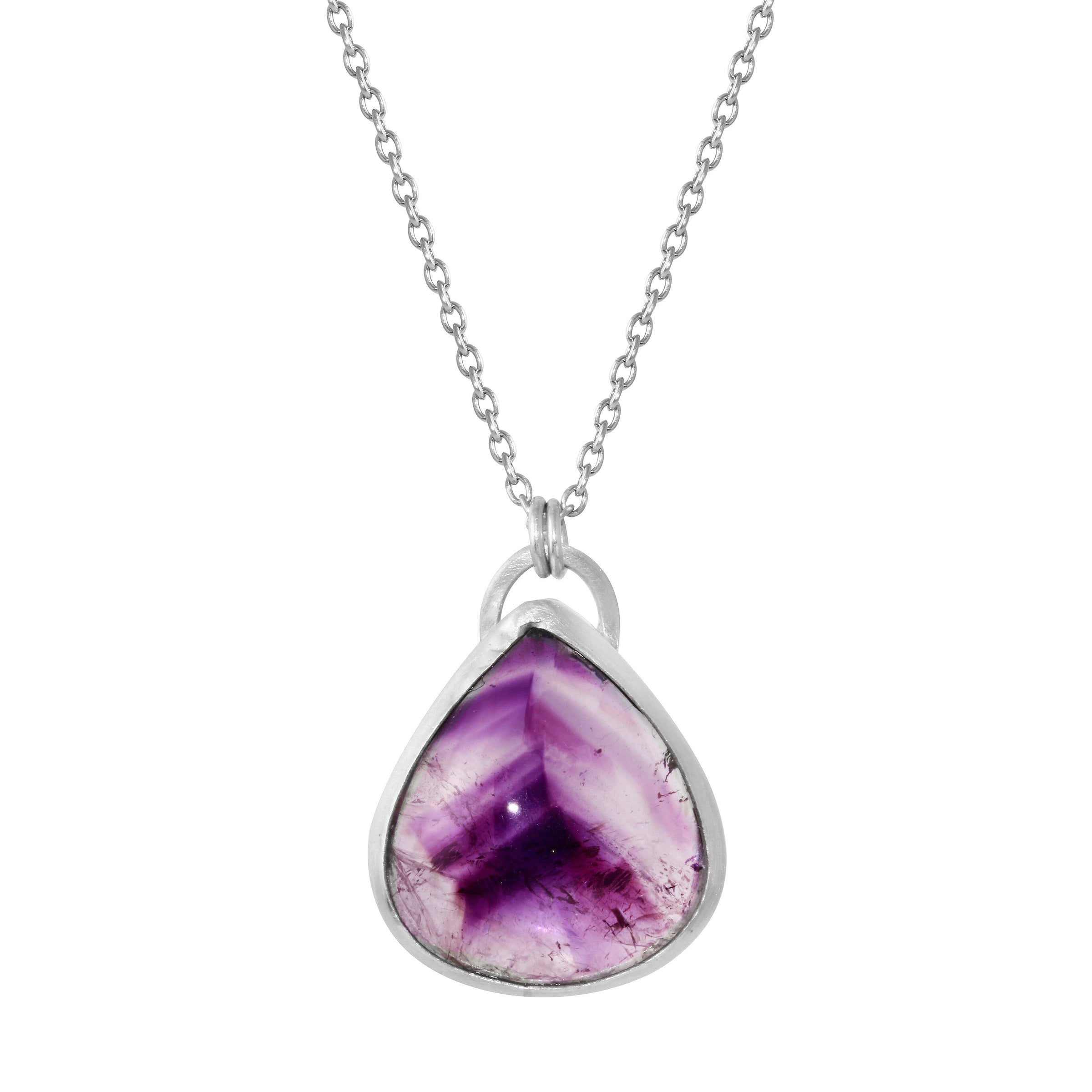 Amethyst Phantom Quartz Necklace - sterling silver | Aislinn Collection necklace Amanda K Lockrow