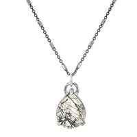 Tourmalinated Quartz Pear Muse Necklace - sterling silver | Aislinn Collection Necklaces Amanda K Lockrow