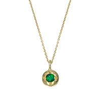 Elemental Emerald Pebble Necklace - 14k yellow gold | Sticks & Stones Collection necklace Amanda K Lockrow