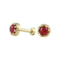 Ruby Diana Stud Earring - 14k yellow gold | Fine Collection earrings Amanda K Lockrow