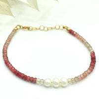 Strung Together Three Pearl Beaded Bracelet - 14k gold filled | Little Rock Collection bracelet Amanda K Lockrow