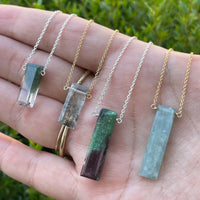 Garden Quartz Bar Necklace - sterling silver or 14k gold filled | Little Rock Collection necklace Amanda K Lockrow