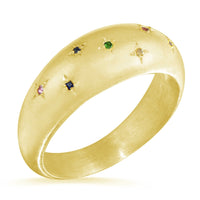 Stargazer rainbow sapphire sterling silver ring ring Amanda K Lockrow