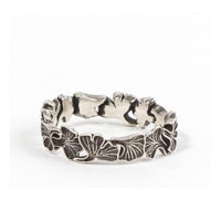 Ginkgo Leaves Band - sterling silver | Talisman Collection ring Amanda K Lockrow