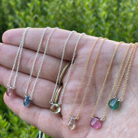Sapphire Necklace - sterling silver or gold filled | Little Rock Collection necklace Amanda K Lockrow
