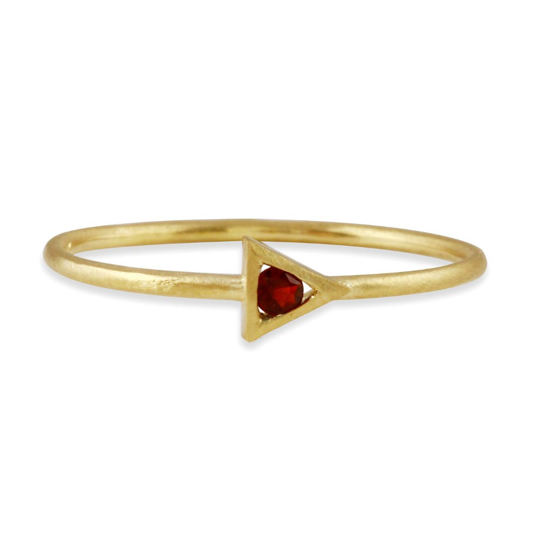 Triangle Strength Stacking Ring - 14k gold | Talisman Collection ring Amanda K Lockrow