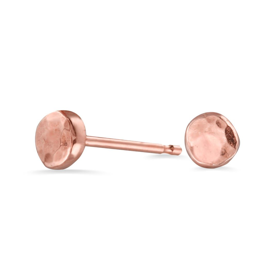 Teeny Tiny Pebble Studs - 14k rose or yellow gold | Sticks & Stones Collection earrings Amanda K Lockrow