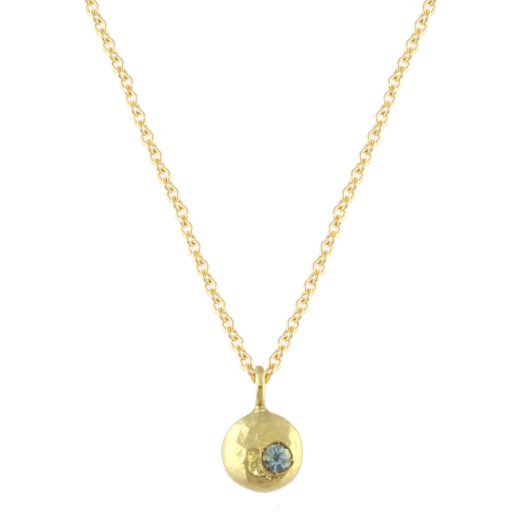 Elemental Pebble Necklace - 14k yellow gold | Sticks & Stones Collection necklace Amanda K Lockrow