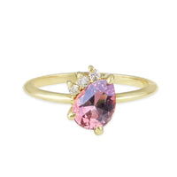 Oregon Sunstone and Diamond Muse Ring - 14k gold | Size 6 | Aislinn Collection ring Amanda K Lockrow