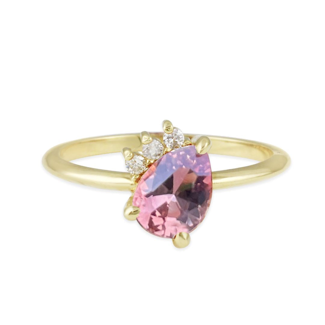 Oregon Sunstone and Diamond Muse Ring - 14k gold | Size 6 | Aislinn Collection ring Amanda K Lockrow
