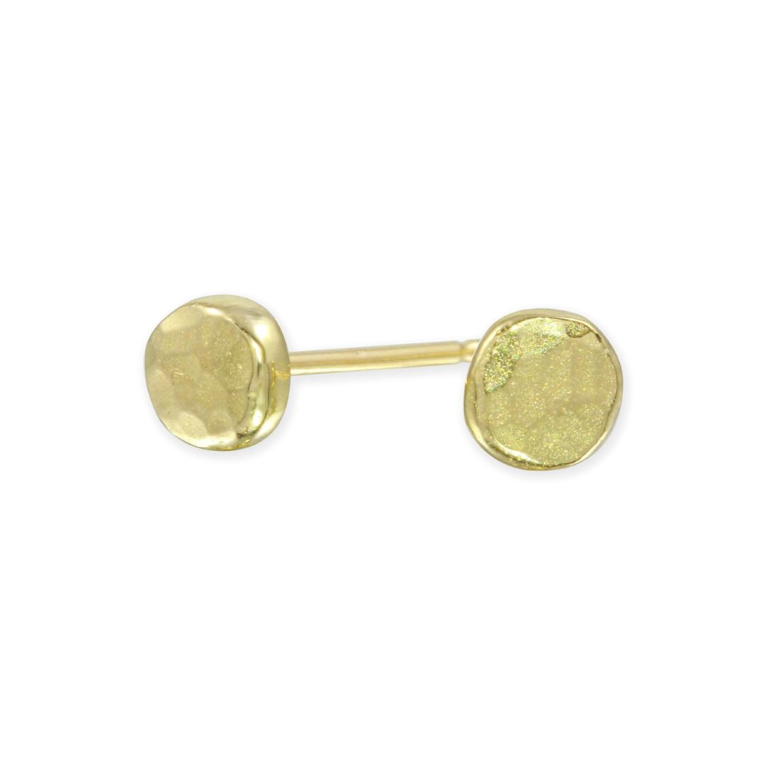 Teeny Tiny Pebble Studs - 14k rose or yellow gold | Sticks & Stones Collection earrings Amanda K Lockrow