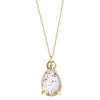 14K gold lepidocrocite in quartz necklace - confetti quartz necklace Amanda K Lockrow
