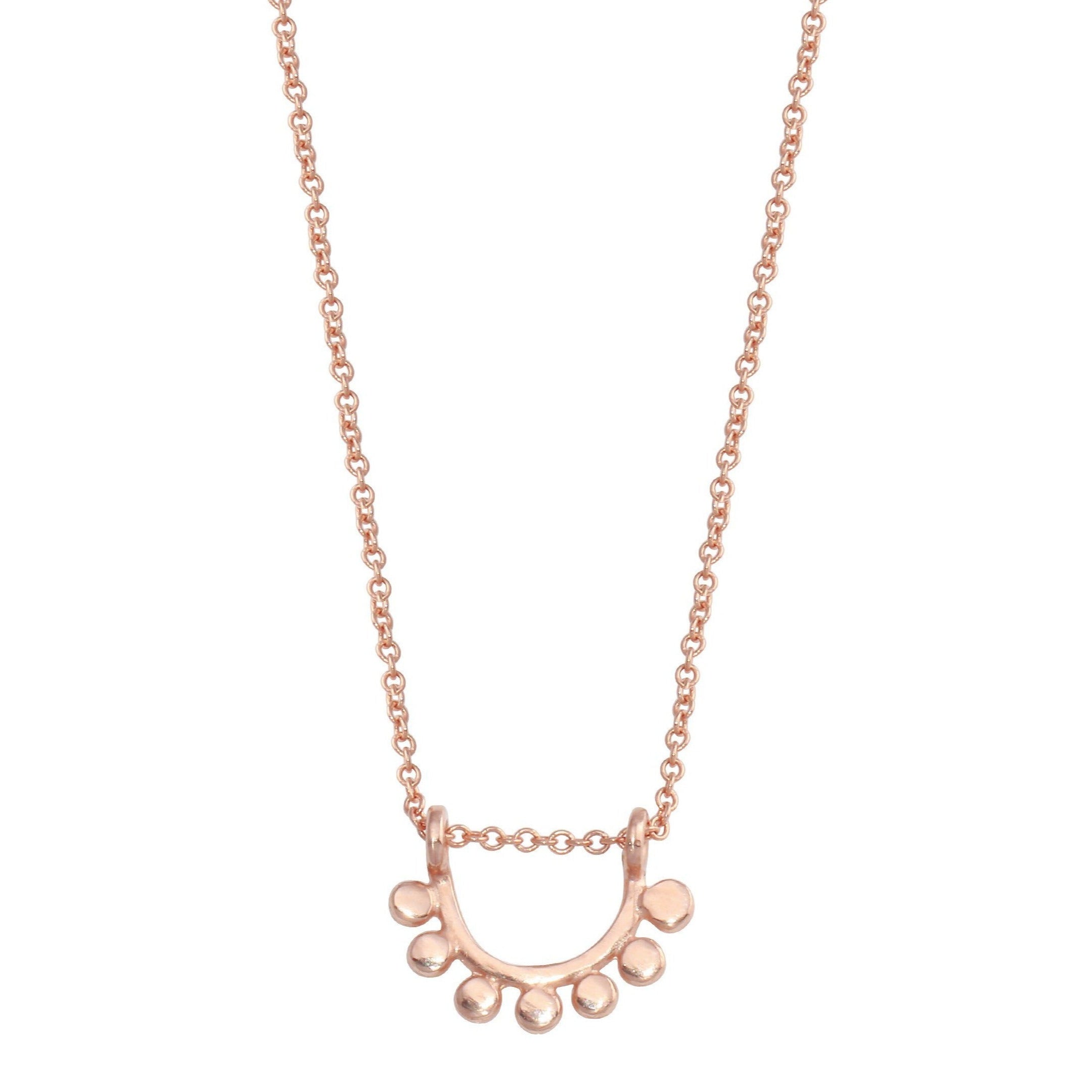 14k rose gold dainty sunrise necklace necklace Amanda K Lockrow
