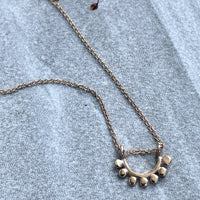 14k rose gold dainty sunrise necklace necklace Amanda K Lockrow