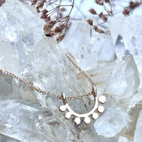 14k rose gold dainty sunrise necklace necklace Amanda K Lockrow