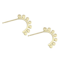 14K yellow gold 7 rays sunrise hoop earrings earrings Amanda K Lockrow