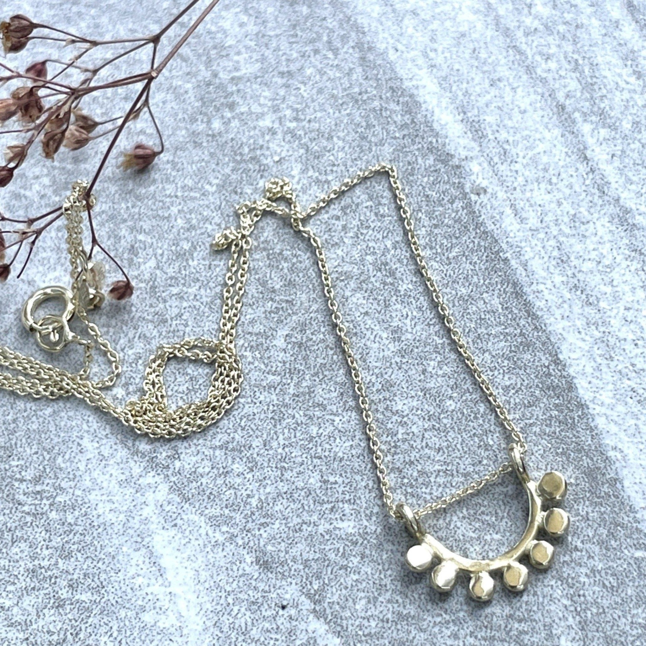 14k yellow gold dainty sunrise necklace necklace Amanda K Lockrow