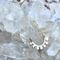 14k yellow gold dainty sunrise necklace necklace Amanda K Lockrow