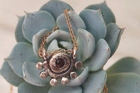 Garnet sterling silver and gold filled oriana necklace necklace Amanda K Lockrow