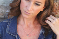 Garnet sterling silver and gold filled oriana necklace necklace Amanda K Lockrow