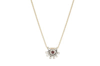 Garnet sterling silver and gold filled oriana necklace necklace Amanda K Lockrow