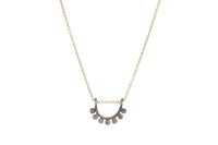 Sterling silver and gold filled dainty sunrise necklace necklace Amanda K Lockrow