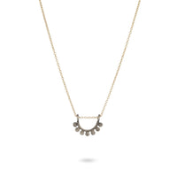 Sterling silver and gold filled dainty sunrise necklace necklace Amanda K Lockrow