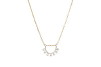 Sterling silver and gold filled dainty sunrise necklace necklace Amanda K Lockrow