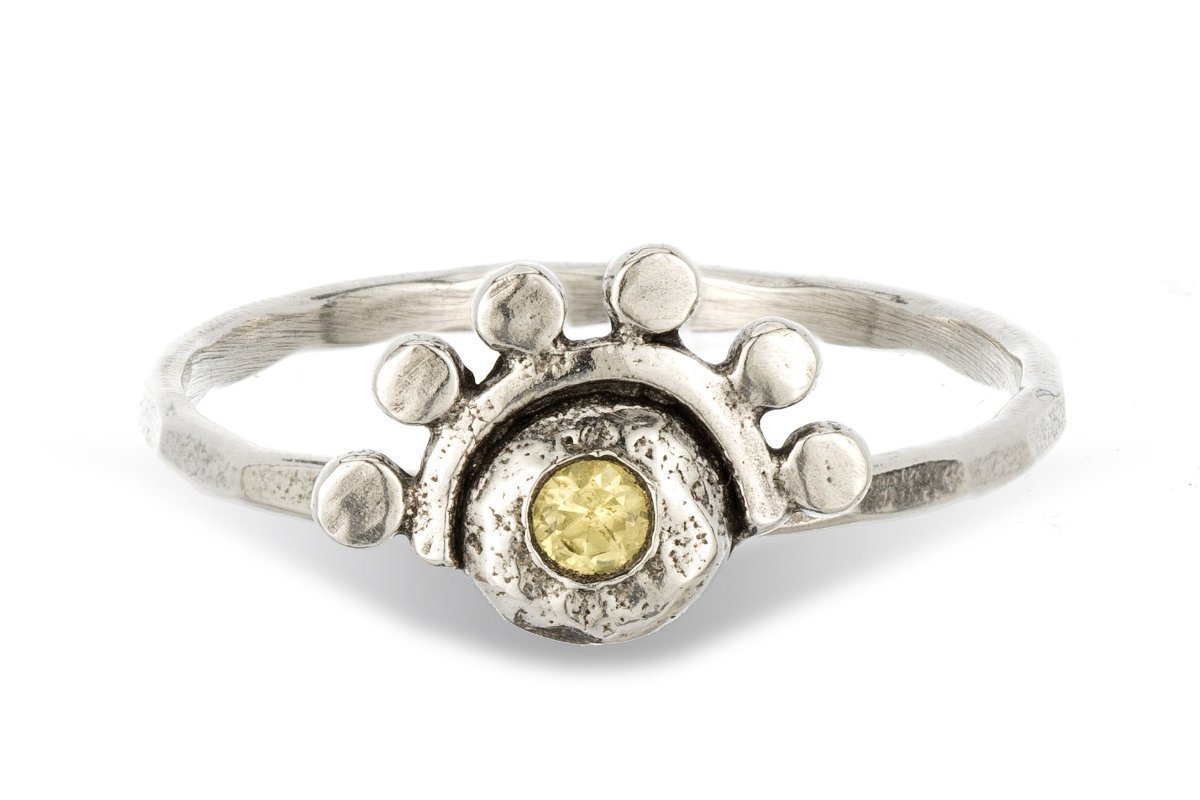 Citrine sterling silver oriana stacking ring ring Amanda K Lockrow