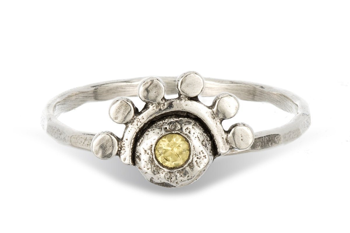 Citrine sterling silver oriana stacking ring ring Amanda K Lockrow 