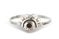 Smoky quartz sterling silver oriana stacking ring ring Amanda K Lockrow